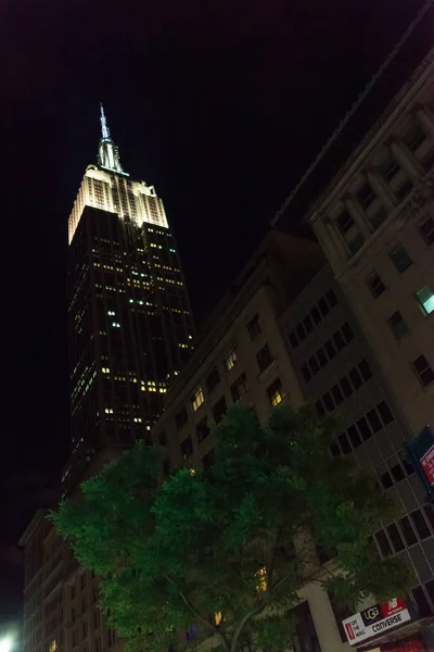New York City Gece Görünümü Street — Stok fotoğraf