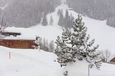 İsviçre kış soğuk kış mavi dağ