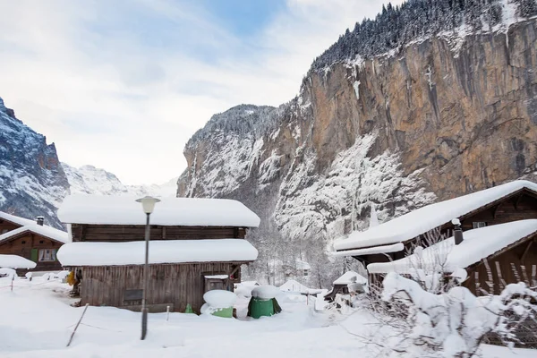 Kar Köyleri Sviçre — Stok fotoğraf