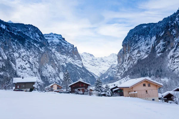 Kar Köyleri Sviçre — Stok fotoğraf