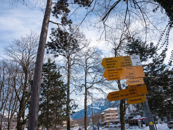 スイス連邦共和国の寒い冬のサイン — ストック写真