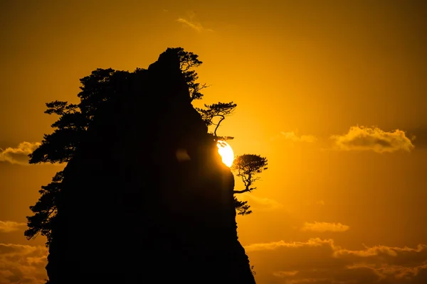 Batı Denizi çiçek Beach'te günbatımı