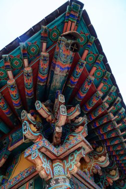 Cheongnyangsa Tapınağı soğuk kış manzarası