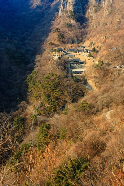 Paisagem Fria Inverno Templo Cheongnyangsa — Fotografia de Stock