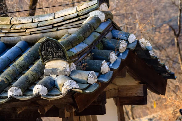 Frío Paisaje Invernal Del Templo Cheongnyangsa — Foto de Stock