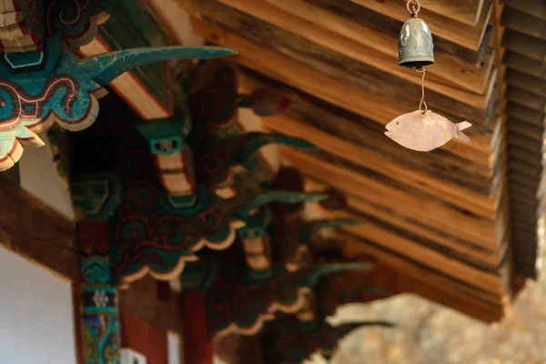 Взимку Краєвид Cheongnyangsa Храм — стокове фото