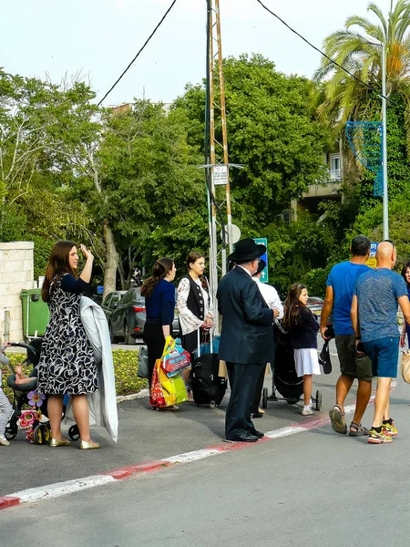 Jerusalén Israel Mayo 2018 Vista Gente Israelí Desconocida Caminando Por — Foto de Stock