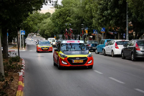 Jerusalén Israel Mayo 2018 Vista Coche Oficial Gira Italiana Giro — Foto de Stock