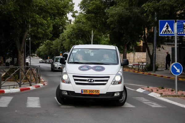 Jerusalén Israel Mayo 2018 Vista Coche Oficial Gira Italiana Giro — Foto de Stock