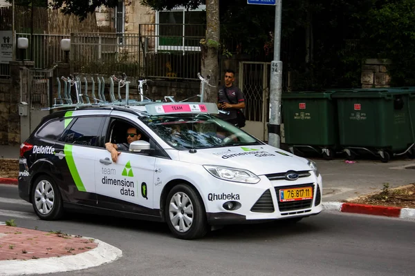 Jerusalén Israel Mayo 2018 Vista Coche Oficial Gira Italiana Giro — Foto de Stock