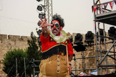 Kudüs İsrail 10 Mayıs 2018 eski şehir Kudüs, açılış Başkan s konuşma altın diş Festivali'nde orta Krallığı kutlamaları akşam göster