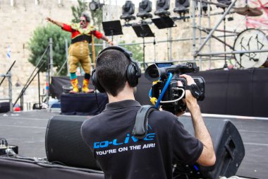 Kudüs İsrail 10 Mayıs 2018 eski şehir Kudüs, açılış Başkan s konuşma altın diş Festivali'nde orta Krallığı kutlamaları akşam göster