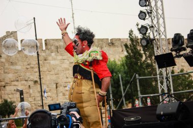 Kudüs İsrail 10 Mayıs 2018 eski şehir Kudüs, açılış Başkan s konuşma altın diş Festivali'nde orta Krallığı kutlamaları akşam göster