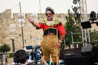 Kudüs İsrail 10 Mayıs 2018 eski şehir Kudüs, açılış Başkan s konuşma altın diş Festivali'nde orta Krallığı kutlamaları akşam göster