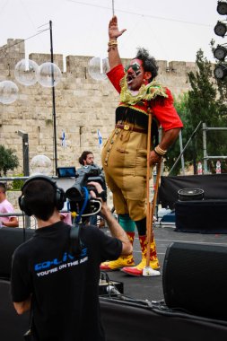 Kudüs İsrail 10 Mayıs 2018 eski şehir Kudüs, açılış Başkan s konuşma altın diş Festivali'nde orta Krallığı kutlamaları akşam göster