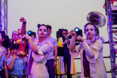 Kudüs İsrail 10 Mayıs 2018 eski şehir Kudüs, durdurulamaz sevinç Dans Festivali Altın diş Festivali'nde orta Krallığı kutlamaları akşam sahne