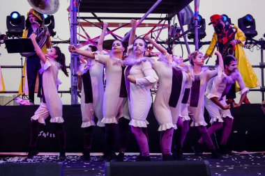 Kudüs İsrail 10 Mayıs 2018 eski şehir Kudüs, durdurulamaz sevinç Dans Festivali Altın diş Festivali'nde orta Krallığı kutlamaları akşam sahne