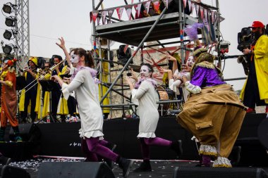 Kudüs İsrail 10 Mayıs 2018 eski şehir Kudüs, durdurulamaz sevinç Dans Festivali Altın diş Festivali'nde orta Krallığı kutlamaları akşam sahne