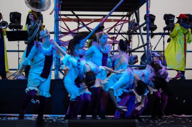 Kudüs İsrail 10 Mayıs 2018 eski şehir Kudüs, durdurulamaz sevinç Dans Festivali Altın diş Festivali'nde orta Krallığı kutlamaları akşam sahne