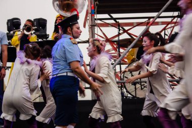 Kudüs İsrail 10 Mayıs 2018 eski şehir Kudüs, durdurulamaz sevinç Dans Festivali Altın diş Festivali'nde orta Krallığı kutlamaları akşam sahne