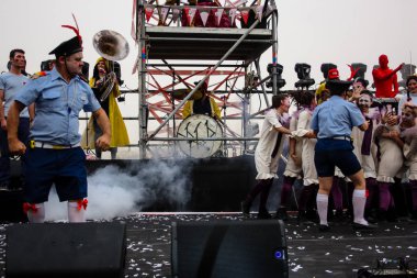 Kudüs İsrail 10 Mayıs 2018 eski şehir Kudüs, durdurulamaz sevinç Dans Festivali Altın diş Festivali'nde orta Krallığı kutlamaları akşam sahne