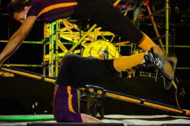 Kudüs İsrail 10 Mayıs 2018 Orta Krallık Kudüs'ün eski şehri altın diş festivalde, Kraliyet üstgeçidin animasyon akşam kutlamaları