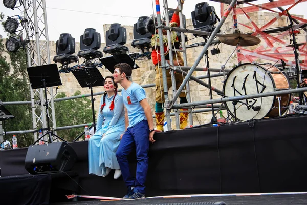 Kudüs İsrail 10 Mayıs 2018 eski şehir Kudüs, açılış Başkan s konuşma altın diş Festivali'nde orta Krallığı kutlamaları akşam göster