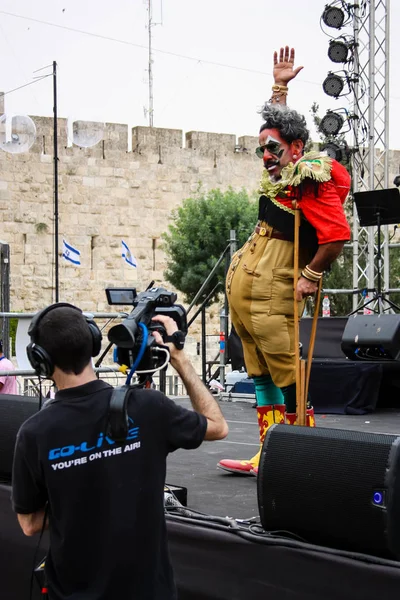 Kudüs İsrail 10 Mayıs 2018 eski şehir Kudüs, açılış Başkan s konuşma altın diş Festivali'nde orta Krallığı kutlamaları akşam göster