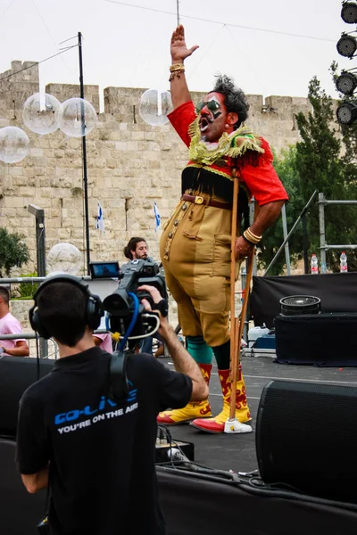 Kudüs İsrail 10 Mayıs 2018 eski şehir Kudüs, açılış Başkan s konuşma altın diş Festivali'nde orta Krallığı kutlamaları akşam göster