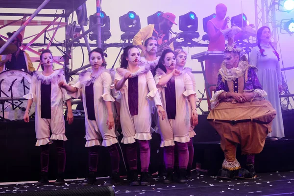 Kudüs İsrail 10 Mayıs 2018 eski şehir Kudüs, durdurulamaz sevinç Dans Festivali Altın diş Festivali'nde orta Krallığı kutlamaları akşam sahne