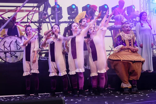 Kudüs İsrail 10 Mayıs 2018 eski şehir Kudüs, durdurulamaz sevinç Dans Festivali Altın diş Festivali'nde orta Krallığı kutlamaları akşam sahne