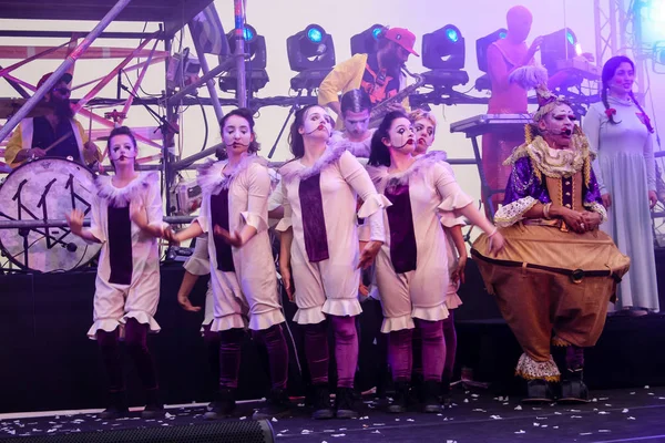 Kudüs İsrail 10 Mayıs 2018 eski şehir Kudüs, durdurulamaz sevinç Dans Festivali Altın diş Festivali'nde orta Krallığı kutlamaları akşam sahne