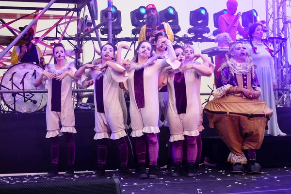 Kudüs İsrail 10 Mayıs 2018 eski şehir Kudüs, durdurulamaz sevinç Dans Festivali Altın diş Festivali'nde orta Krallığı kutlamaları akşam sahne