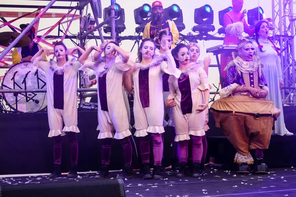 Kudüs İsrail 10 Mayıs 2018 eski şehir Kudüs, durdurulamaz sevinç Dans Festivali Altın diş Festivali'nde orta Krallığı kutlamaları akşam sahne