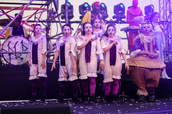 Kudüs İsrail 10 Mayıs 2018 eski şehir Kudüs, durdurulamaz sevinç Dans Festivali Altın diş Festivali'nde orta Krallığı kutlamaları akşam sahne
