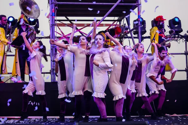 Kudüs İsrail 10 Mayıs 2018 eski şehir Kudüs, durdurulamaz sevinç Dans Festivali Altın diş Festivali'nde orta Krallığı kutlamaları akşam sahne