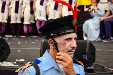 Kudüs İsrail 10 Mayıs 2018 Eski Kudüs şehri, altın diş Festivali'nde orta Krallığı kutlamaları görüntülemek sanatçıların festival sahne akşamı