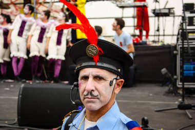 Kudüs İsrail 10 Mayıs 2018 Eski Kudüs şehri, altın diş Festivali'nde orta Krallığı kutlamaları görüntülemek sanatçıların festival sahne akşamı