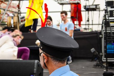 Kudüs İsrail 10 Mayıs 2018 Eski Kudüs şehri, altın diş Festivali'nde orta Krallığı kutlamaları görüntülemek sanatçıların festival sahne akşamı