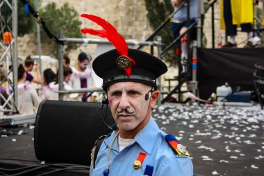 Kudüs İsrail 10 Mayıs 2018 Eski Kudüs şehri, altın diş Festivali'nde orta Krallığı kutlamaları görüntülemek sanatçıların festival sahne akşamı