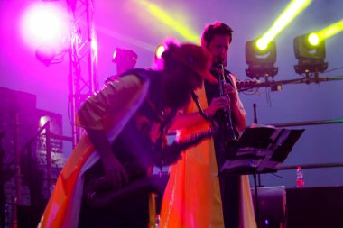 Kudüs İsrail 10 Mayıs 2018 Eski Kudüs şehri, altın diş Festivali'nde orta Krallığı kutlamaları görüntülemek akşam müzikal gösteri sahne