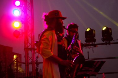 Kudüs İsrail 10 Mayıs 2018 Eski Kudüs şehri, altın diş Festivali'nde orta Krallığı kutlamaları görüntülemek akşam müzikal gösteri sahne