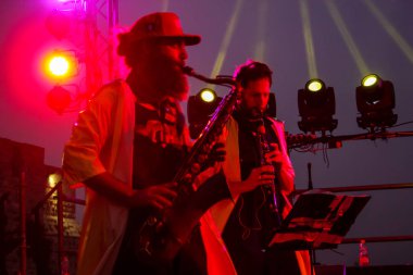 Kudüs İsrail 10 Mayıs 2018 Eski Kudüs şehri, altın diş Festivali'nde orta Krallığı kutlamaları görüntülemek akşam müzikal gösteri sahne