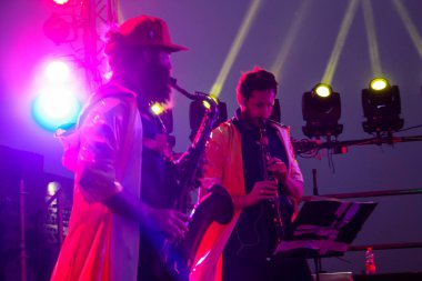 Kudüs İsrail 10 Mayıs 2018 Eski Kudüs şehri, altın diş Festivali'nde orta Krallığı kutlamaları görüntülemek akşam müzikal gösteri sahne