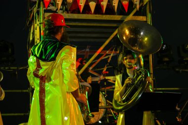 Kudüs İsrail 10 Mayıs 2018 Eski Kudüs şehri, altın diş Festivali'nde orta Krallığı kutlamaları görüntülemek akşam müzikal gösteri sahne