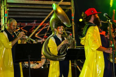 Kudüs İsrail 10 Mayıs 2018 Eski Kudüs şehri, altın diş Festivali'nde orta Krallığı kutlamaları görüntülemek akşam müzikal gösteri sahne