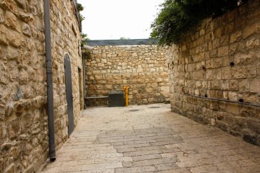 Kudüs İsrail 10 Mayıs 2018 Eski Kudüs şehri akşam sokak görünümü