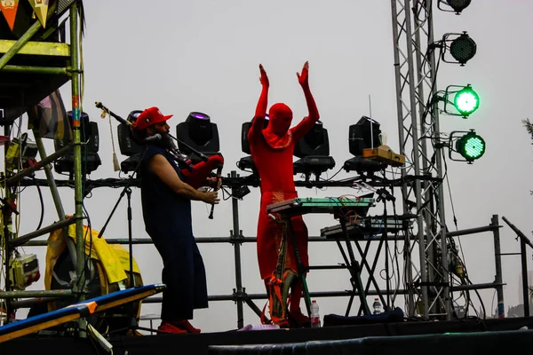 Kudüs İsrail 10 Mayıs 2018 Eski Kudüs şehri, altın diş Festivali'nde orta Krallığı kutlamaları görüntülemek sanatçıların festival sahne akşamı