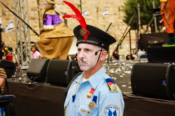 Kudüs İsrail 10 Mayıs 2018 Eski Kudüs şehri, altın diş Festivali'nde orta Krallığı kutlamaları görüntülemek sanatçıların festival sahne akşamı