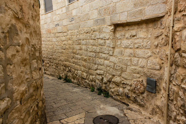 Иерусалим Израиль Май 10, 2018 Вид на улицу старого города Иерусалима вечером
